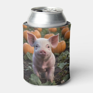 Baby Pig In The Pumpkin Patch,  Can Cooler