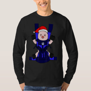 Baby Pig Santa Funny Cute Farmer Farmgirl Christma T-Shirt