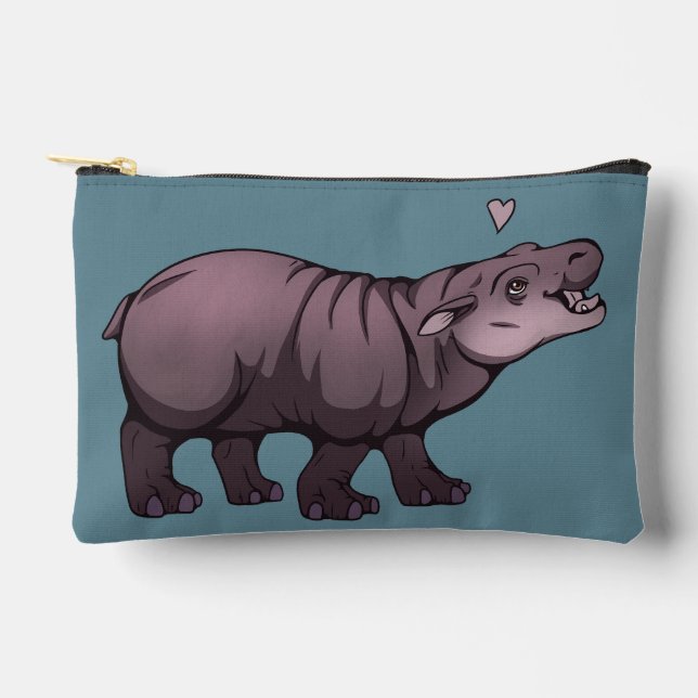 Baby Pigmy Hippo Accessory Pouch (Front)