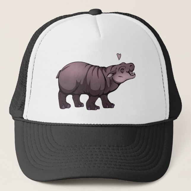 Baby Pigmy Hippo Trucker Hat (Front)