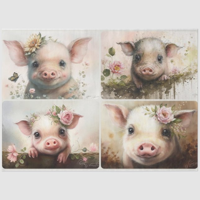 Baby Pigs  Tissue Paper (Front)