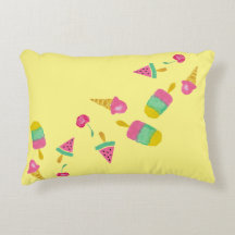 Baby Pillow with painted watercolour objects