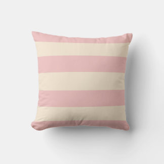 Baby Pink and Antique White Stripes Cushion