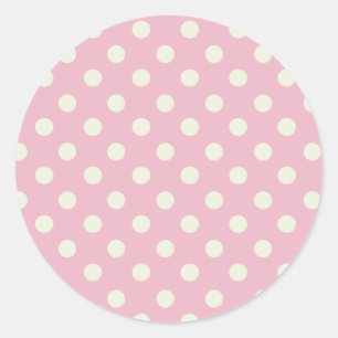 Baby Pink and White Polka Dot Sticker