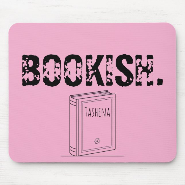 Baby Pink Bookish Mouse Pad (Front)