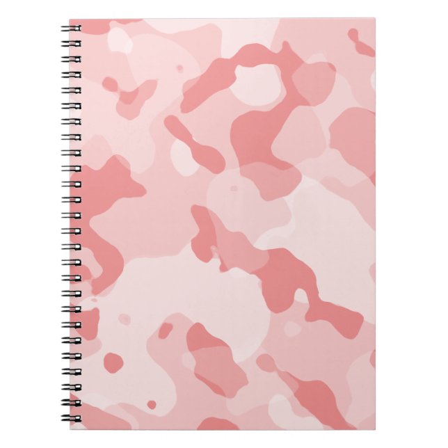 Baby Pink Camo; Camouflage Spiral Notebook (Front)