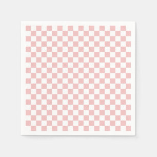 Baby Pink Chequerboard wedding shower Napkin