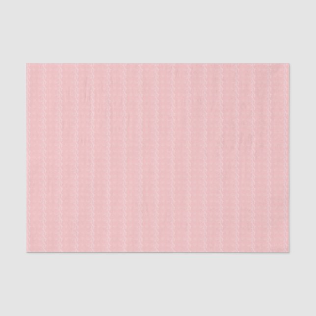 Baby Pink Cross Stitch Pattern Tissue Paper (Front)