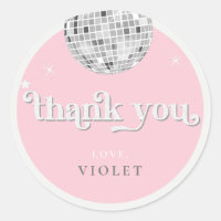 Baby Pink Disco Bridal Shower Circle