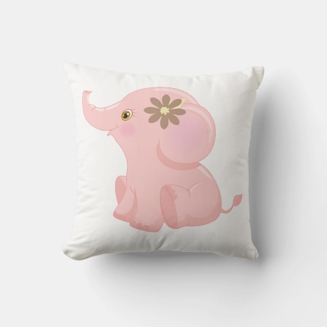 Baby Pink Elephant Cushion (Front)