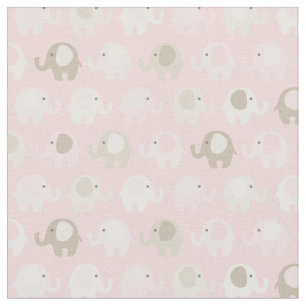 Baby Pink Elephant Fabric