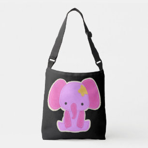 Baby Pink Elephant Girl Crossbody Bag