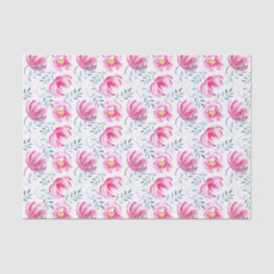 Baby Pink English Roses Tissue Paper