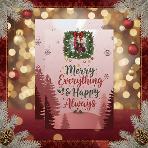 Baby Pink Family Christmas Card 2026 Soft Elegan