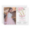 Baby Pink Floral Gold XV Quinceañera Quince Photo