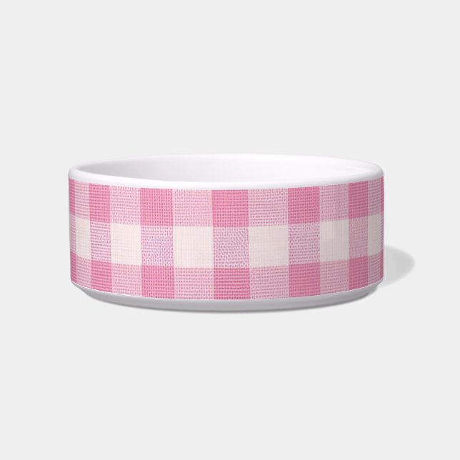 Baby Pink Gingham Bowl (Front)