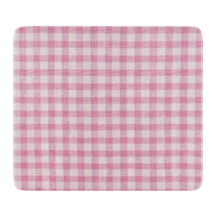 Baby Pink Gingham Cutting Board