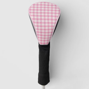 Baby Pink Gingham Pattern Golf Head Cover