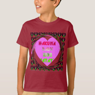 Baby Pink  Hearts Hakuna Matata Baby Kids Design.p T-Shirt