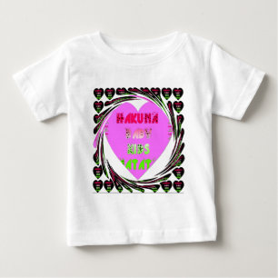 Baby Pink  Hearts Hakuna Matata Baby Kids Design.p T-Shirt