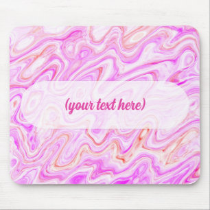 Baby Pink Marble Texture Abstract Liquid Paint Mouse Pad