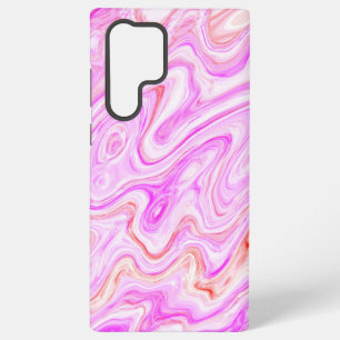Baby Pink Marble Texture Abstract Liquid Paint Samsung Galaxy Case