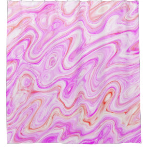 Baby Pink Marble Texture Abstract Liquid Paint Shower Curtain