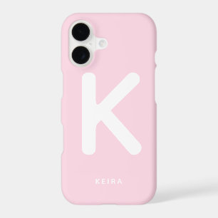 Baby Pink Monogram Phone Case