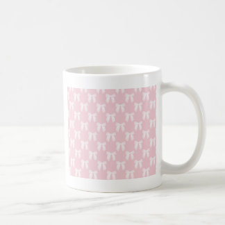 Baby Pink Pastel With White Bows Coffee Mug