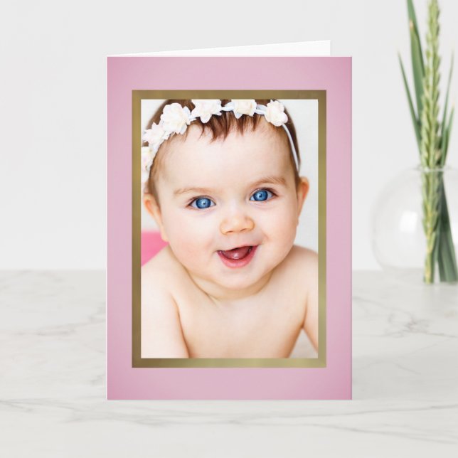 BABY PINK PHOTO PORTRAIT FRAME, TEMPLATE PHOTO (Front)