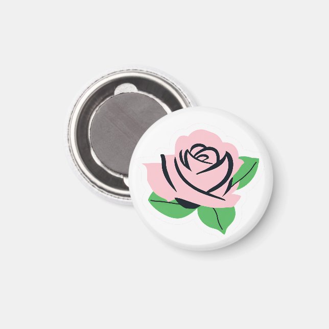 Baby Pink Rose Magnet (Front/Back)
