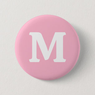 Baby pink solid color 6 cm round badge