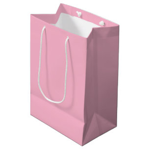 Baby pink solid color medium gift bag