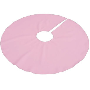 Baby pink solid colour brushed polyester tree skirt