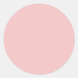 Baby Pink Solid Colour Classic Round Sticker