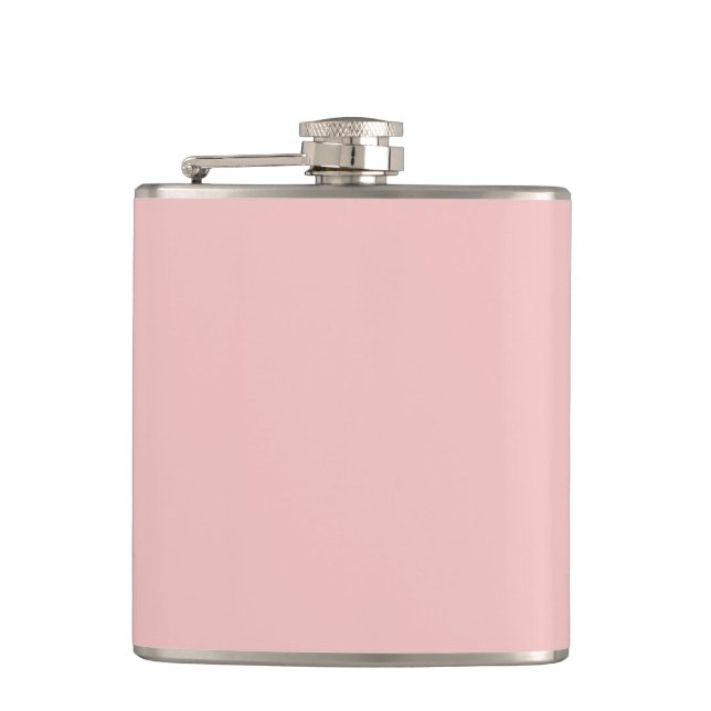  Baby pink (solid colour)  Hip Flask (Front)