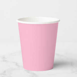 Baby pink solid colour paper cups