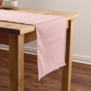 Baby Pink Solid Colour Short Table Runner