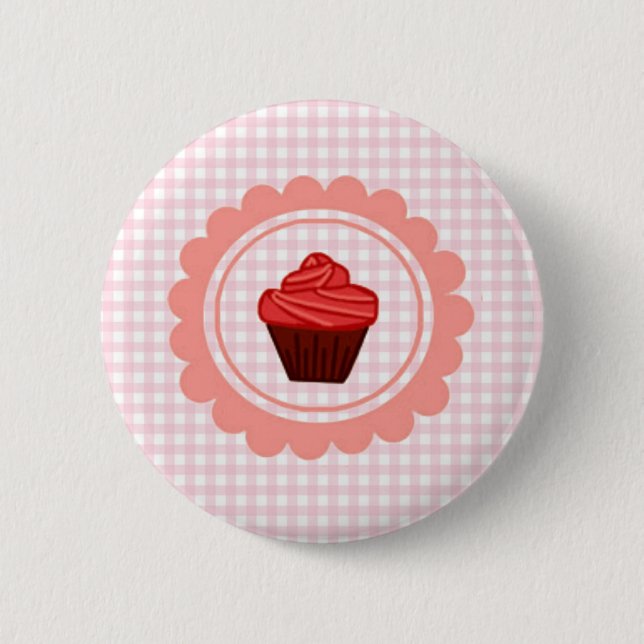 Baby Pink Squared heart design Pin (Front)