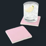 Baby Pink Stone Coaster<br><div class="desc">Baby Pink solid colour Stone Coaster by Gerson Ramos.</div>