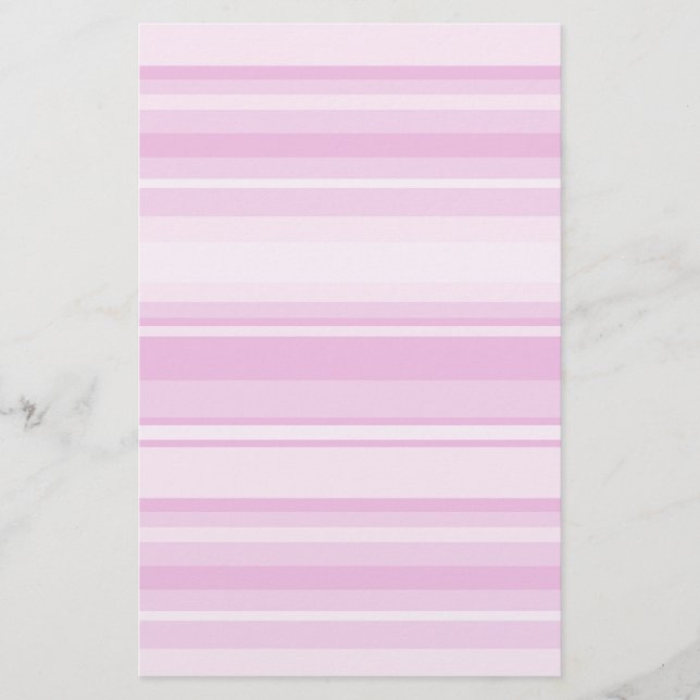 Baby pink stripes stationery (Front)