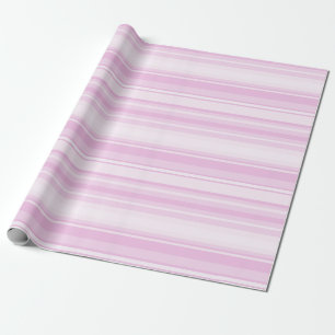 Baby pink stripes wrapping paper