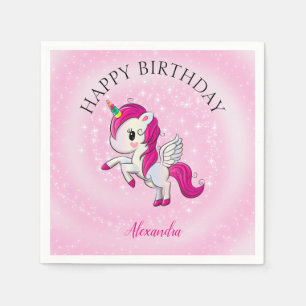 Baby Pink Unicorn Napkin
