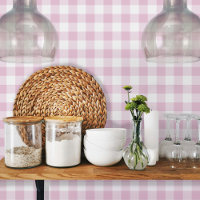 Baby Pink Vichy Gingham Pattern