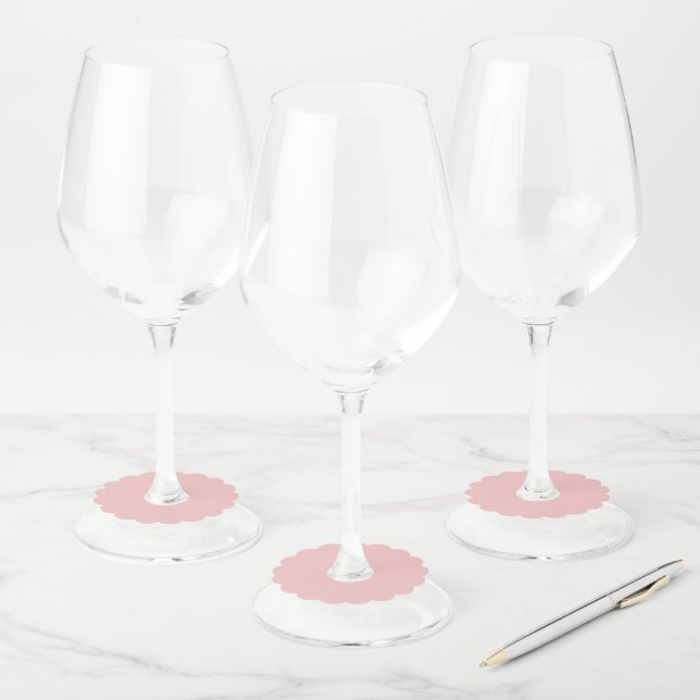 Baby Pink Wine Glass Tag (Set)