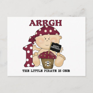 Baby Pirate 1st Birthday Tshirts and Gifts Postcard