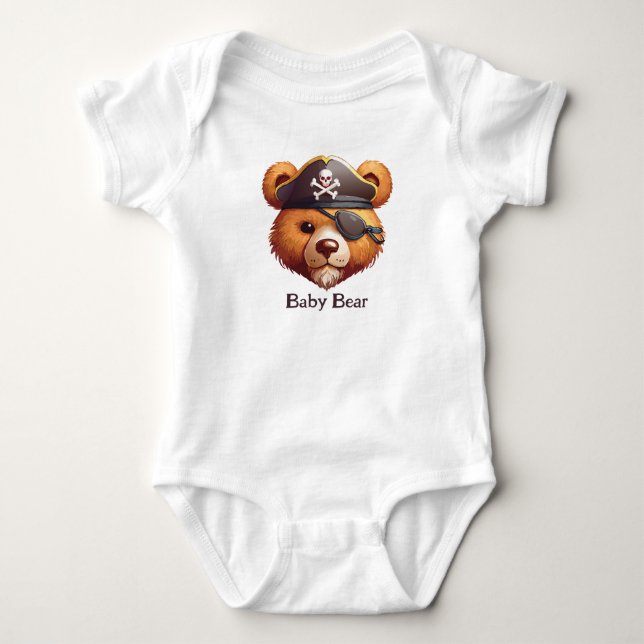 Baby Pirate Bear Bodysuit (Front)