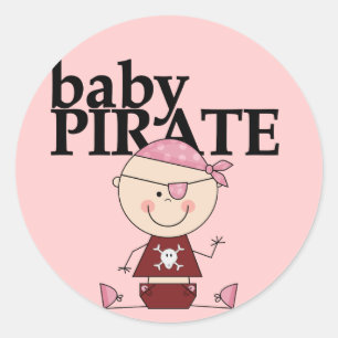 Baby Pirate - Girl Tshirts and Gifts Classic Round Sticker