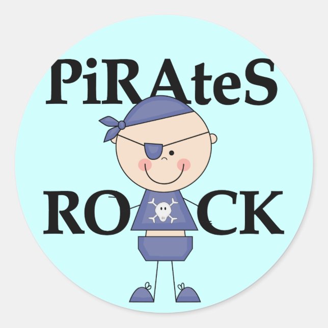 Baby Pirates Rock Tshirts and Gifts Classic Round Sticker (Front)