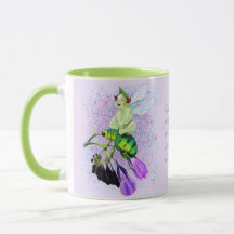 Baby Pixie Laughing on Beetle Ride Mug